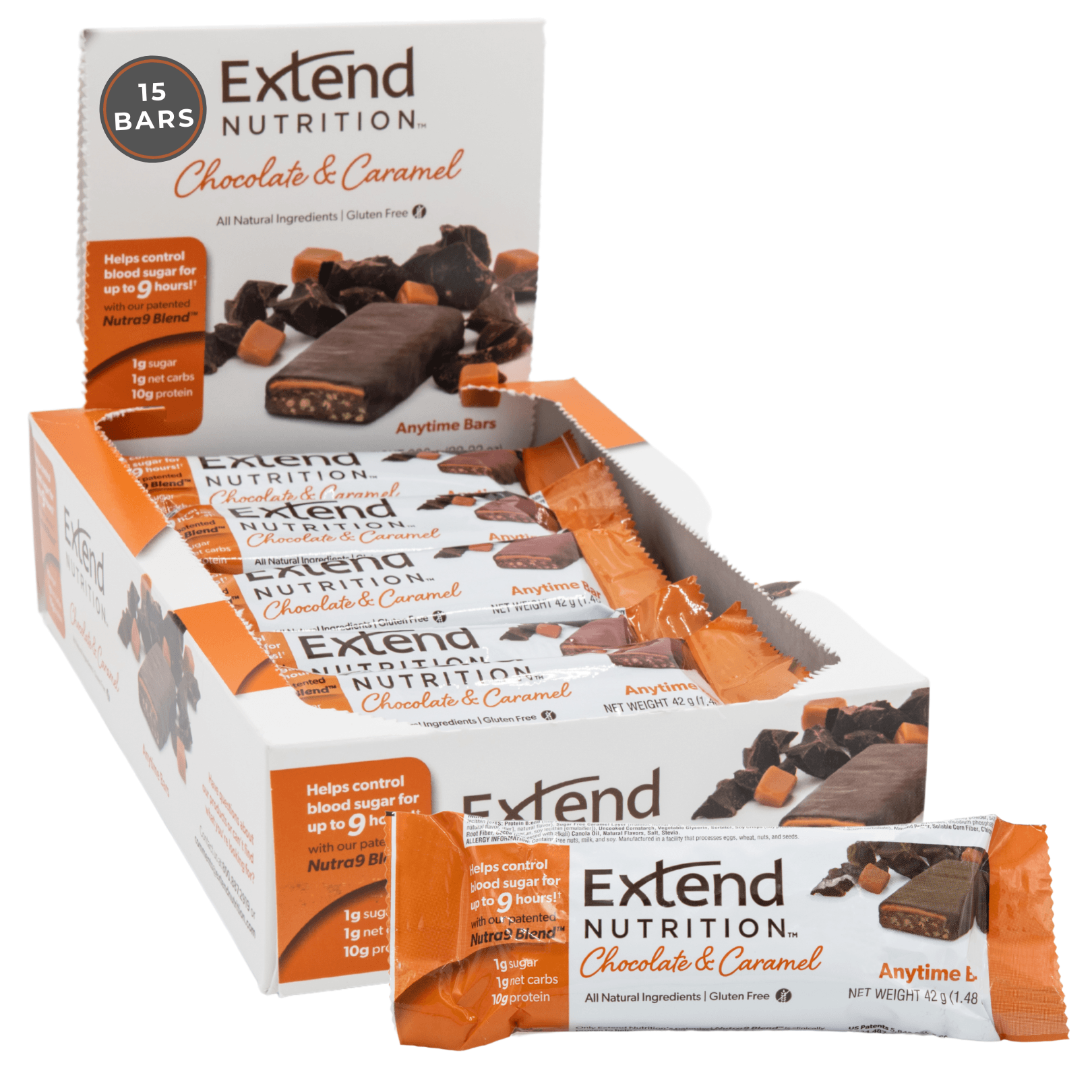 Extend Bar - Chocolate & Caramel (15 Pk) - Extend Nutrition
