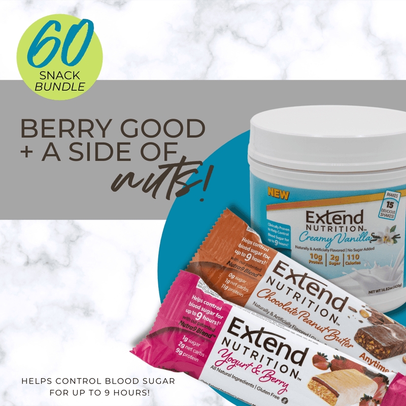 Extend: Berry Good+Side Of Nuts Box (60 Snacks) - Extend Nutrition