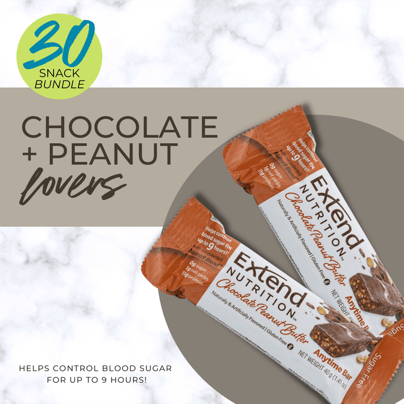 Extend: Chocolate & Peanut Lovers Box (30 Snacks) - Extend Nutrition