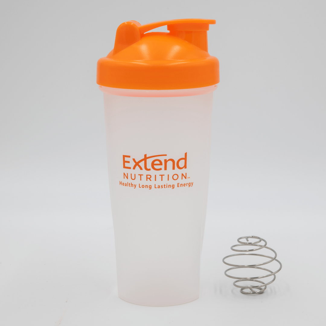 Extend Nutrition Leak Proof Protein Shaker Bottle 28oz. | Orange Lid