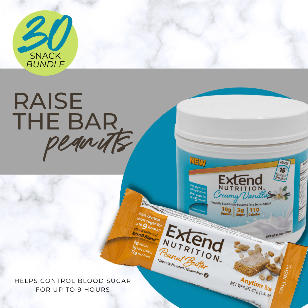 Extend: Raise The Bar Peanut (30 Snacks) - Extend Nutrition